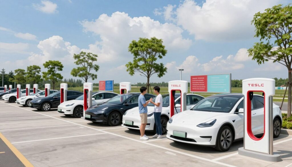 Tesla charging station etiquette Tesla charging station etiquette